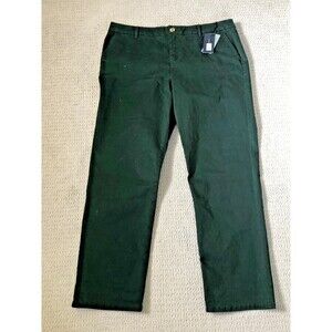 Tommy Hilfiger Hampton Chino Pants Womens Green Size 16 Stretch Slim